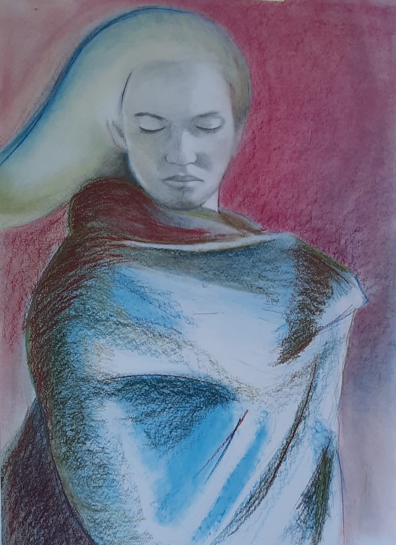 portret pastelkrijt 2