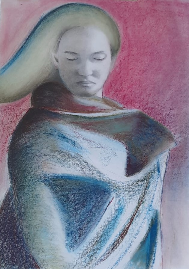 portret pastelkrijt 3